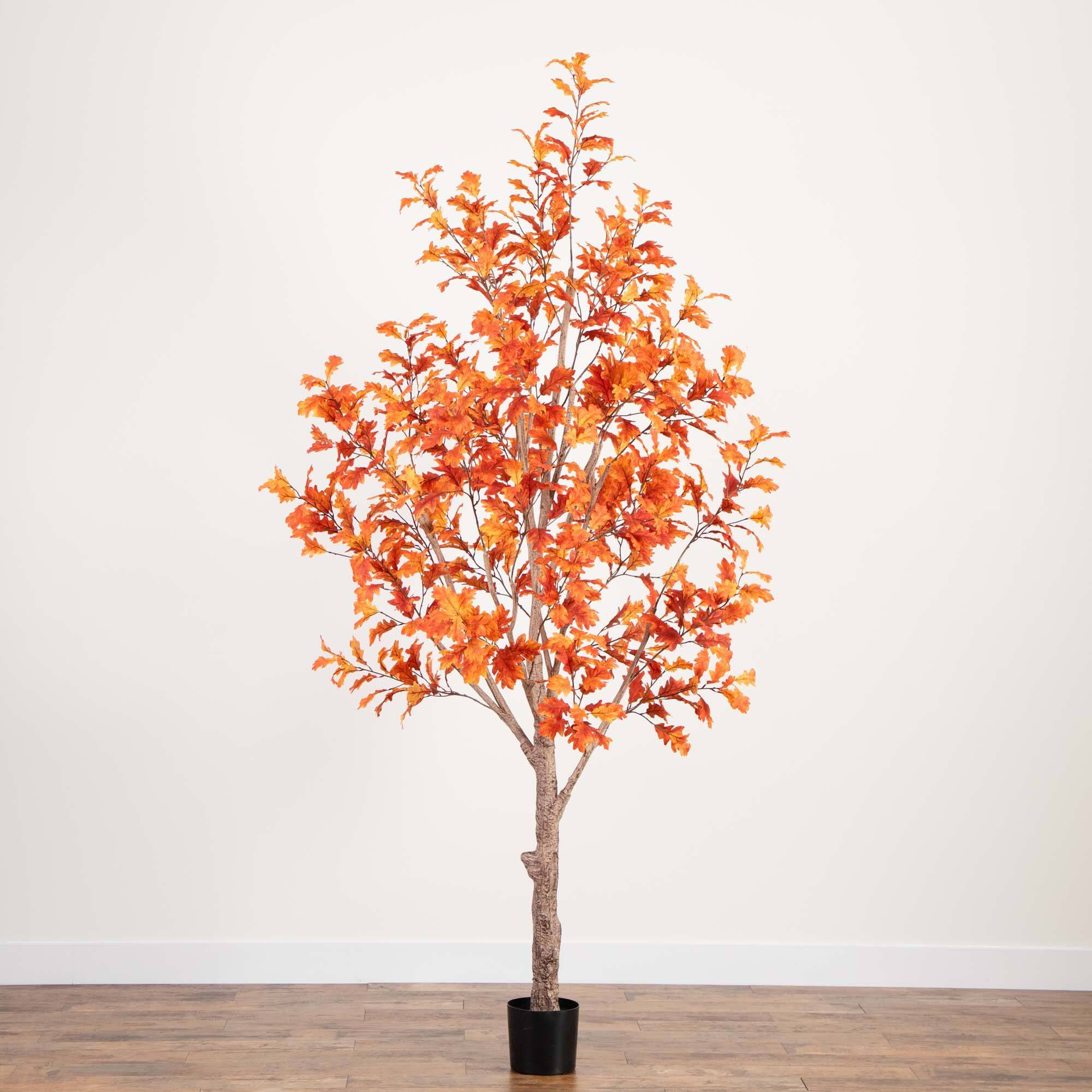 9ft. Potted Artificial Autumn Oak Tree